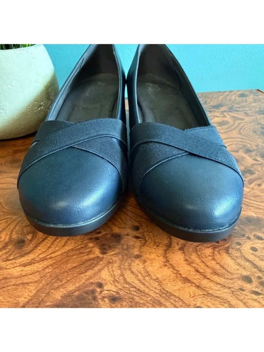 A2 By Aerosoles Womens Shoe 8.5 Truce Navy Blue Wedge Shoes With Box